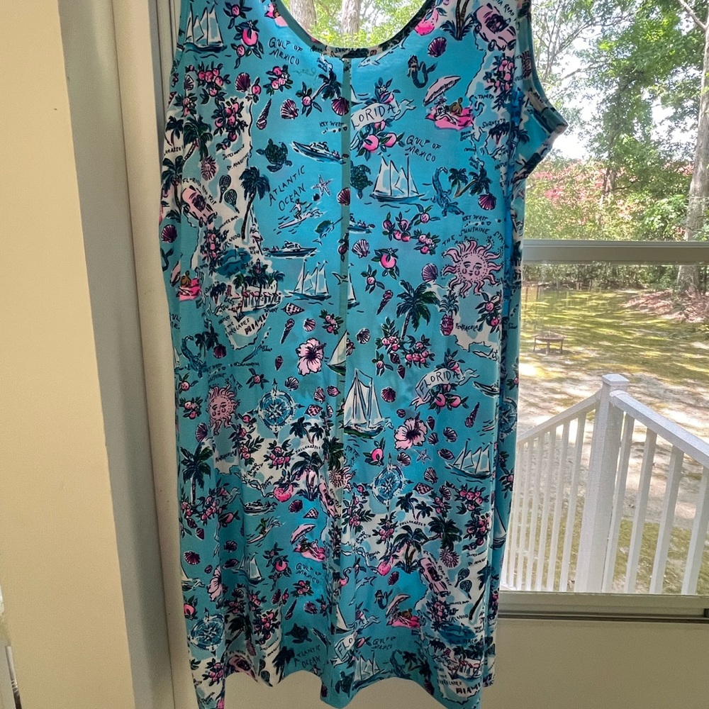 Lilly Pulitzer NWT Newberri Tank Dress Size XL Amalfi Blue - Picture 5 of 6